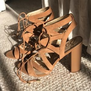Sam Edelman Yardley sandals - golden camel leather